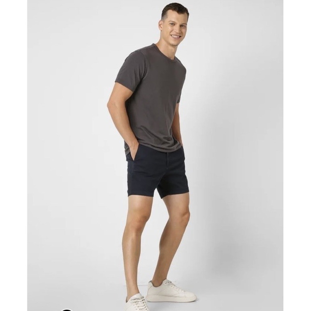 Bearbottom Chino Shorts Stretch Sz S Black NWT 7" Inseam Elastic Waist
